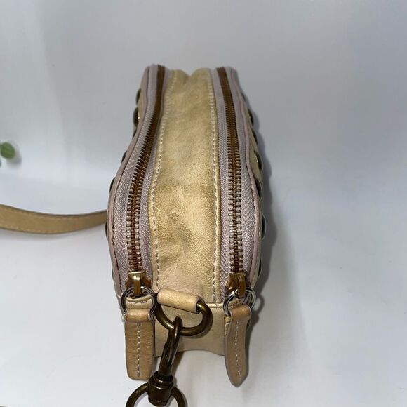 J Crew Leather Studded Crossbody Tan - Picture 3 of 7